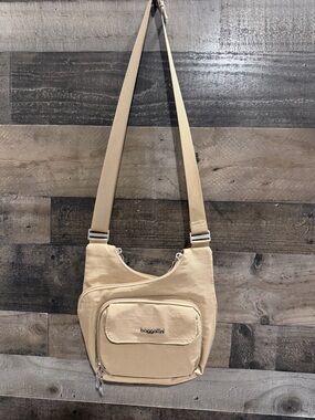 Baggallini Beige Crossbody Bag with Front Pocket